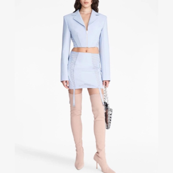 Dion Lee Light Blue Glacier Corset Mini Skirt Size 4 - Picture 2 of 5